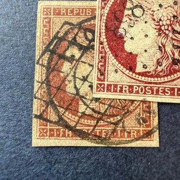 France - Yvert 6A, Cérès 1fr rouge brun en oblitéré. Belle, Gestempeld