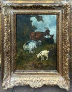 Henry Schouten (1860-1927) - Dieren in het gras, Antiek en Kunst