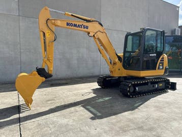 Veiling: Midigraafmachine Komatsu PC56-7 Diesel 2014, Ophalen