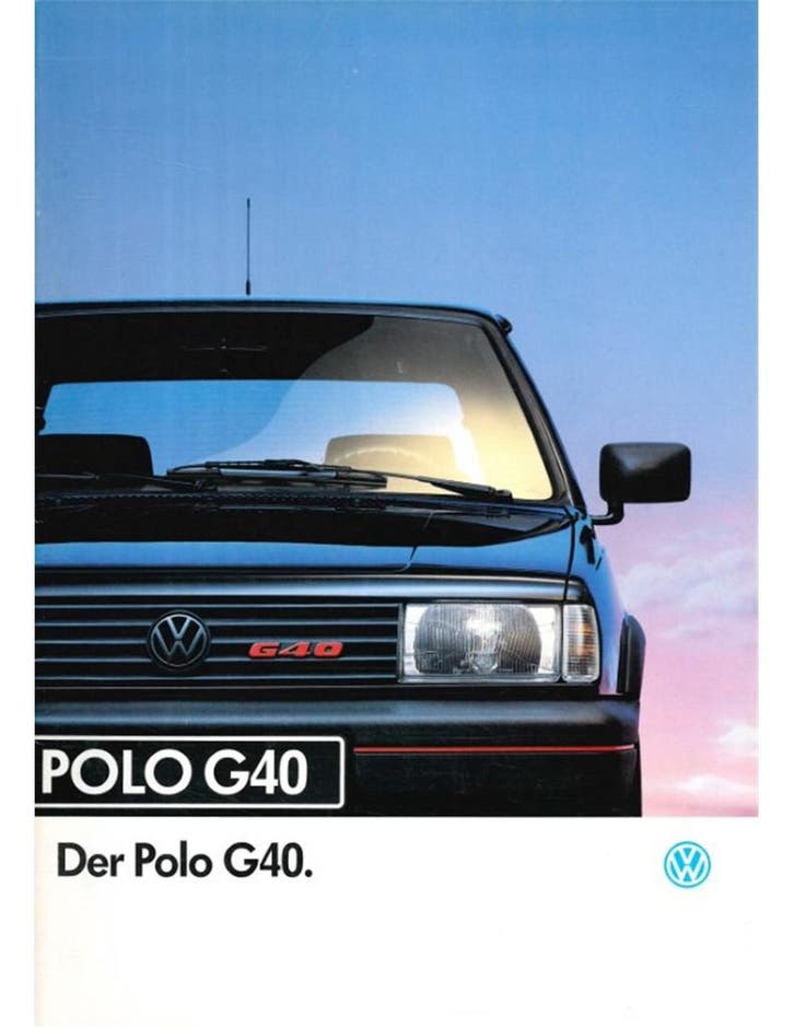 1991 VOLKSWAGEN POLO G40 BROCHURE DUITS, Livres, Autos | Brochures & Magazines