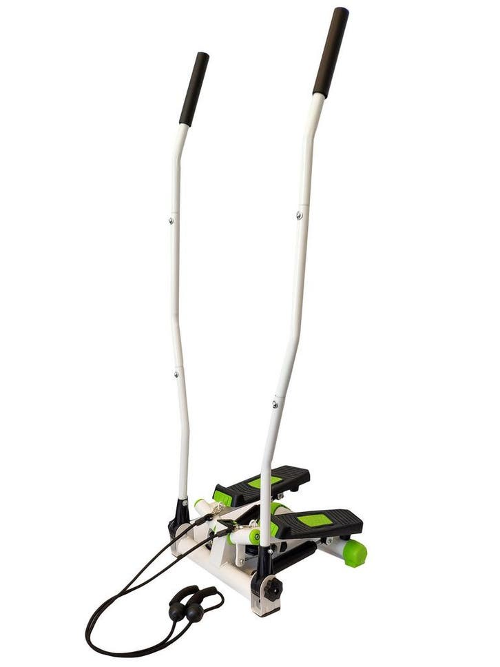 Crosstrainer Stepper Wit/Groen | 120kg | OP=OP!, Sport en Fitness, Fitnessapparatuur, Armen, Nieuw, Metaal, Stepapparaat, Ophalen of Verzenden