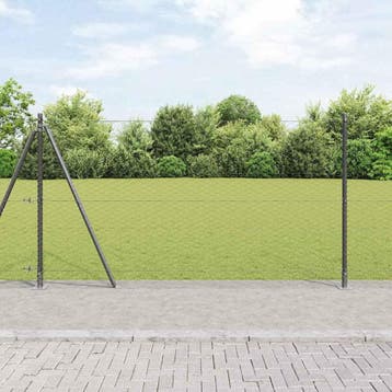 vidaXL zeshoekig gaashek met betonnen voetstuk 25 x 1,4 m, Verzenden