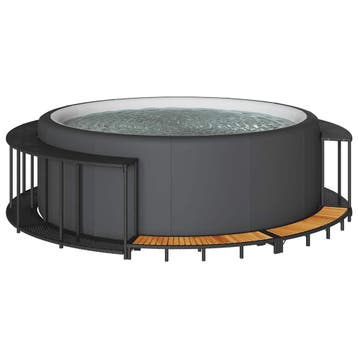 vidaXL Hottub Surround opbergruimte houten opstapje poly, Verzenden