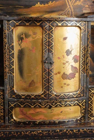 Boekenkast (shodana) - Gelakt hout - Japan - Meiji periode, Antiek en Kunst