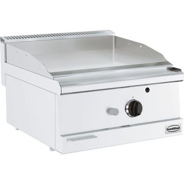 Base 600 Gas Bakplaat | 7kW | Verchroomd | Glad |, Verzenden