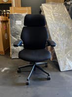 Humanscale Freedom - bureaustoel met hoofdsteun - refurb, Verzenden, Zwart, Zo goed als nieuw, Bureaustoel