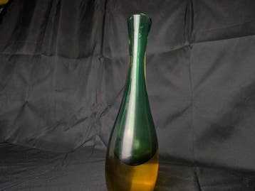 Murano Somerso - Vaas - Glas - Groen naar amber