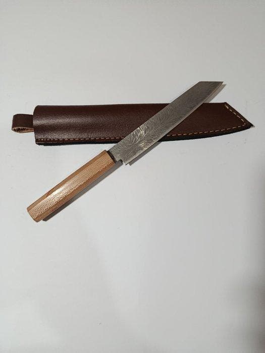 Hypnotics Waves - Keukenmes - Nakiri bch - Leren schede, Antiek en Kunst, Antiek | Keukengerei