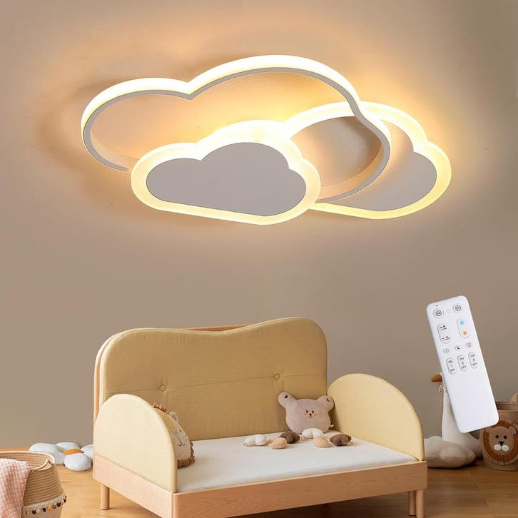 Wolken LED lamp met afstandsbediening | Retour deal | Kna..., Huis en Inrichting, Lampen | Plafondlampen, Zo goed als nieuw, Metaal