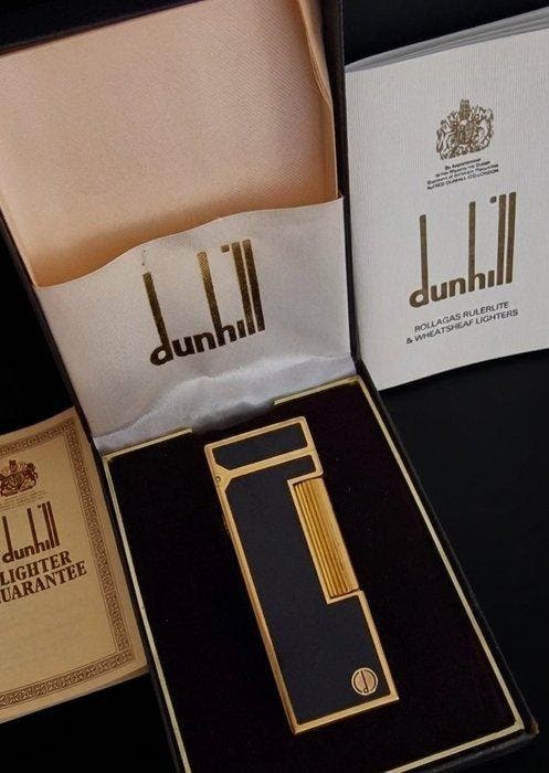 Dunhill NOVO - Zakaansteker - China-lak, Verguld, Collections, Articles de fumeurs, Briquets & Boîtes d'allumettes