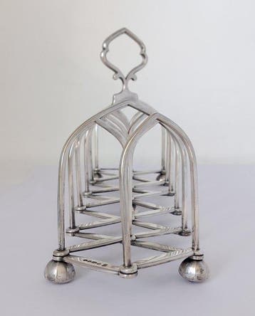 John Gilbert & Co - Folding toast rack - Rek - Verzilverd -