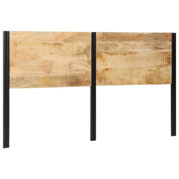 vidaXL Hoofdeinde 180 cm massief hout mango en ijzer, Verzenden