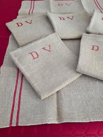 Lappen - Handdoek (6) - 82 cm - 54 cm - Theedoeken DV