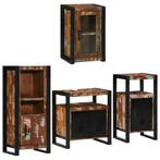 vidaXL Badkamermeubel Set 4 pcs Multikleur Massief, Verzenden, Nieuw