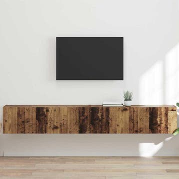 vidaXL TV Wandkast 2 st Oud Hout Bewerkt hout, Verzenden, Nieuw