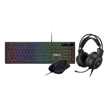 RGB Gaming Toetsenbord, Muis, Headset - Desktop Combo - K..., Ophalen of Verzenden
