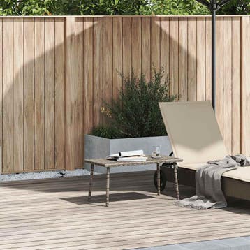 vidaXL Tuin salontafel rechthoekig 80x40x37 cm poly rattan, Jardin & Terrasse, Verzenden