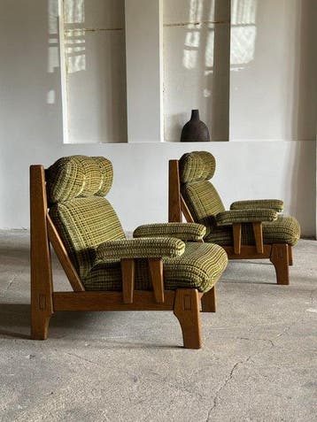 Fauteuil (2) - Eik, Fluweel
