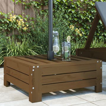 vidaXL Parasolvoetbedekking massief grenenhout honingbruin, Tuin en Terras, Verzenden, Nieuw