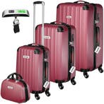 tectake Kofferset met harde schaal Cleo 4-delig. met bagagew, Handtassen en Accessoires, Verzenden, Nieuw