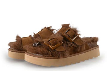 Colors of California Slippers in maat 40 Cognac, Kleding | Dames, Schoenen, Slippers, Overige kleuren, Verzenden, Zo goed als nieuw