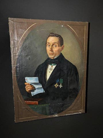 Italiaanse school (XIX) - Ritratto di Avvocato, Antiek en Kunst