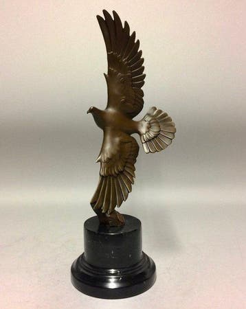sculptuur, Duif in de vlucht - 38 cm - Brons, Antiek en Kunst