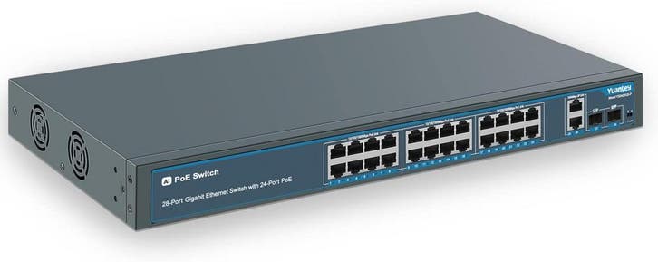 Gigabit PoE-switch 28-poorts | Tweede kansje | OP = OP, Computers en Software, Netwerk switches, Zo goed als nieuw, Verzenden