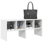 vidaXL Schoenenrek stapelbaar 89,5x30x40 cm wit, Verzenden, Nieuw