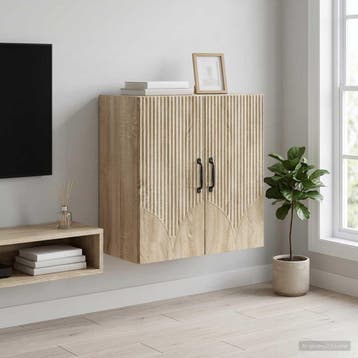 vidaXL Wandkast 59 x 31 x 60 cm Bewerkt hout Sonoma Eiken, Verzenden, Nieuw