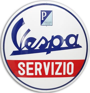 Vespa Servizio groot emaille, Verzamelen, Verzenden, Nieuw