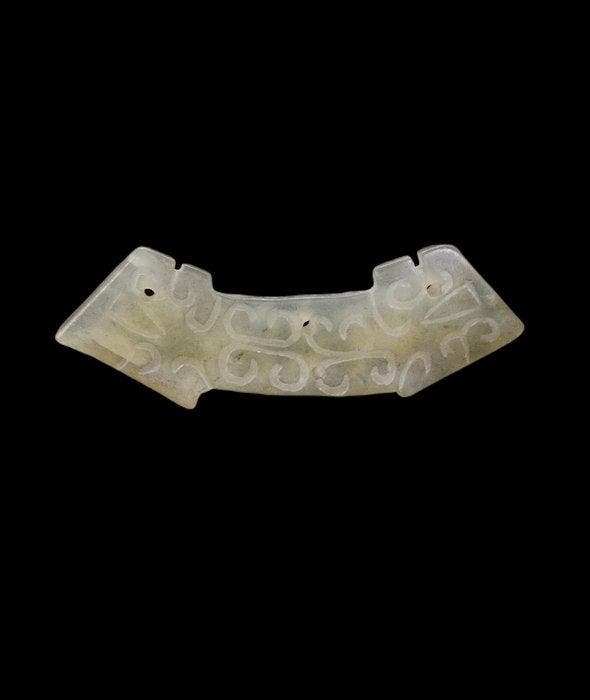 Oud-Chinees - Hanger huang in doorschijnende witte jade -, Antiquités & Art, Antiquités | Autres Antiquités