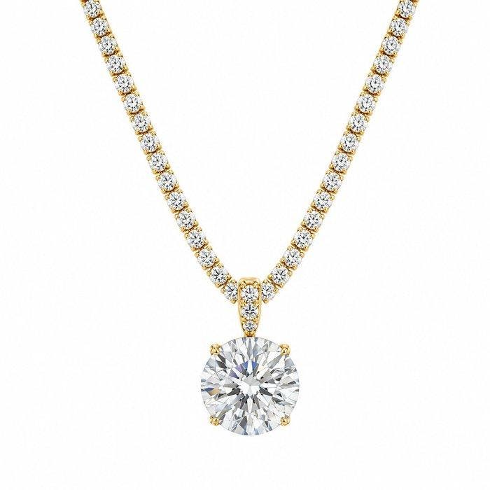 Collier - 14 carats Or jaune - 23.08ct. tw. Diamant (Cultivé, Bijoux, Sacs & Beauté, Colliers