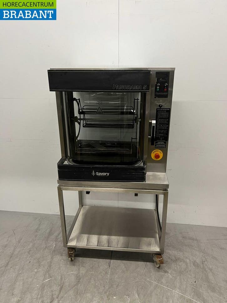 RVS Savory Panorama 5 Rotisserie Kippengrill Grill 3 mandjes, Zakelijke goederen, Horeca | Keukenapparatuur, Ophalen of Verzenden