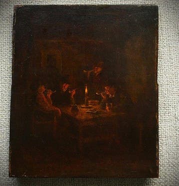 Hollandse School (XVIII-XIX) - Rokende mannen in interieur