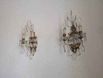 Wandkandelaar - Brons, Antiquités & Art