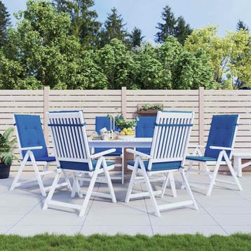 vidaXL Tuinstoelkussens 6 st hoge rug 120x50x3 cm stof, Verzenden, Nieuw