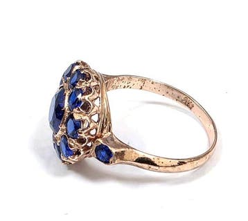 Zonder minimumprijs - Ring - 9 kt. Roségoud, Zilver Spinel, Nieuw