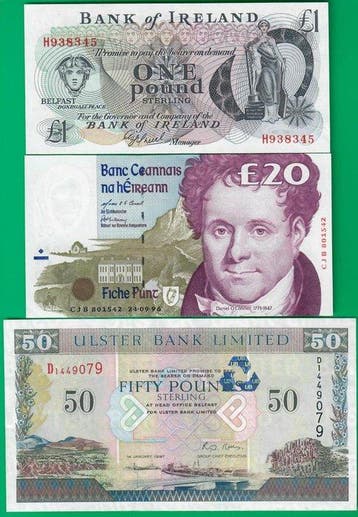 Ierland. - 3 Banknotes - various dates - Pick 61b, 77b, 338