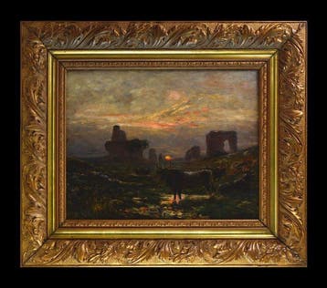 Alexandre Gaston Guignard (1848-1922) - Vaches auprès des