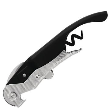 Pulltap kelnermes zwart | RVS & Kunststof | 20x15x120(h)mm, Verzenden