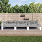 vidaXL Palletkussens 7 st stof grijs, Verzenden