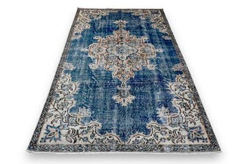 Bleu vintage - Tapis - 215 cm - 120 cm - avec certificat, Nieuw