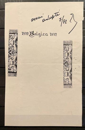 België 1972 - Erinnofilie : Bijzondere uitgifte F.I.P.