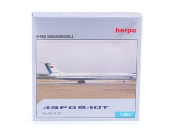 Schaal 1:500 Herpa 514750 Aeroflot Ilyushin IL-62 Reg. CC..., Ophalen of Verzenden