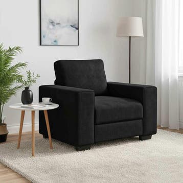 vidaXL Fauteuil 100x77x82 cm fluweel zwart, Verzenden, Nieuw
