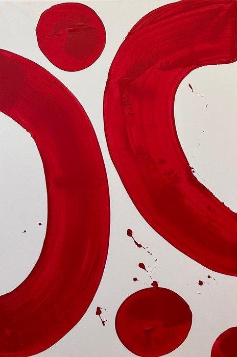 Stefanie Raus - Red IV 1655 XXL, Antiek en Kunst, Kunst | Schilderijen | Modern