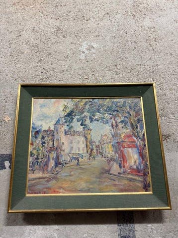 Paul Krön (1869-1936) - Vue animée de Paris, 1928