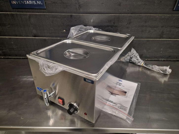 Au bain-marie | Maxima | tapkraan | 2x 1/2 GN bakken | 230V, Articles professionnels, Horeca | Équipement de cuisine