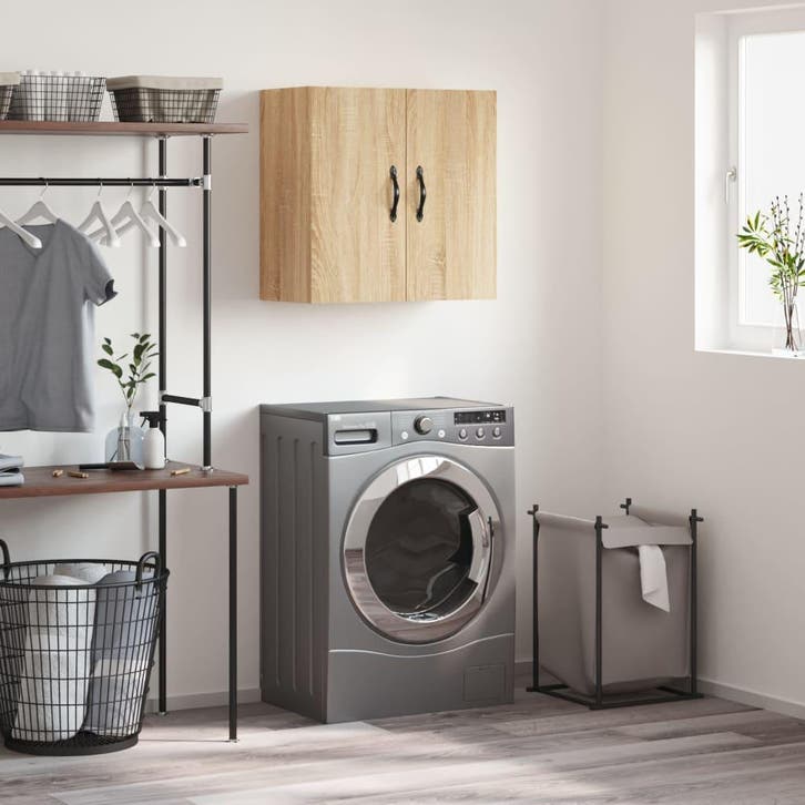 vidaXL Wandkast 60x31x60 cm bewerkt hout sonoma eikenkleurig, Huis en Inrichting, Kasten | Overige, Nieuw, Verzenden